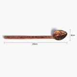 Sahya Dale Coconut Tea Spoon Small (Pack of 3) - Hand Made - Made from Coconut Shell and Wood