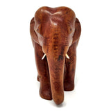 Sahya Dale Wooden Elephant Statue- Hand Made Rose Wood 14cm x 13cm (5inch)