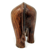 Sahya Dale Wooden Elephant Statue- Hand Made - Made from Rose Wood 22cm x 20cm (8inch)