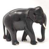 Sahya Dale Wooden Elephant Statue- Hand Made - Made from Mahogany Wood 26cm x 20cm (8inch)