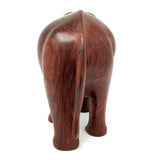 Sahya Dale Wooden Elephant Statue- Hand Made Rose Wood 16cm x 15cm (6inch)