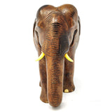 Sahya Dale Wooden Elephant Statue- Hand Made - Made from Rose Wood 22cm x 20cm (8inch)
