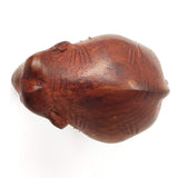 Sahya Dale Wooden Elephant Statue- Hand Made Rose Wood 9cm x 8cm (3inch)