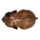 Sahya Dale Wooden Elephant Statue- Hand Made - Made from Rose Wood 22cm x 20cm (8inch)