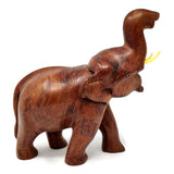 Sahya Dale Wooden Elephant Statue- Hand Made - Rose Wood 16cm x 20cm (8inch)