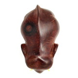 Sahya Dale Wooden Elephant Statue- Hand Made Rose Wood 16cm x 15cm (6inch)