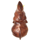 Sahya Dale Wooden Elephant Statue- Hand Made - Rose Wood 16cm x 20cm (8inch)