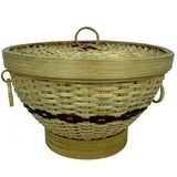 Sahya Dale Bamboo Basket with Lid- Multipurpose - Chapati - Paratha - Roti- Organic - Hand Made