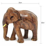 Sahya Dale Wooden Elephant Statue- Hand Made - Made from Rose Wood 22cm x 20cm (8inch)