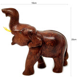 Sahya Dale Wooden Elephant Statue- Hand Made - Rose Wood 16cm x 20cm (8inch)