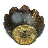 Sahya Dale Coconut Shell Candle/Diya - Decorative Natural Candle with Cotton Wick and Wax- Hand Made