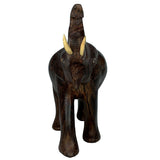 Sahya Dale Wooden Elephant Statue Trunk Up 13 x 15cm- Hand Made - Rosewood 6inch showpiece