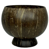 Sahya Dale Coconut Shell Bowl with Base - Hand Made - Salad, Smoothie, Ice Cream or Buddha Bowl