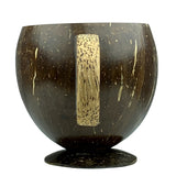 Sahya Dale Coconut Mug - Hand Made - Tea, Coffee or Milk Cup- Made from Coconut Shell and Wood