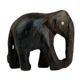 Sahya Dale Wooden Elephant Statue Small- Hand Made - 6cm x 5cm