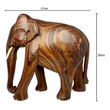 Sahya Dale Wooden Elephant Statue- Hand Made- Rose Wood 27cm x 26cm (10inch)