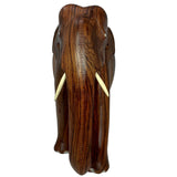 Sahya Dale Wooden Elephant Statue- Hand Made- Rose Wood 27cm x 26cm (10inch)