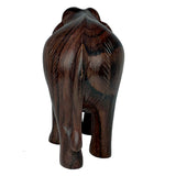 Sahya Dale Wooden Elephant Statue- Hand Made- Rose Wood 11cm x 10cm (4inch)