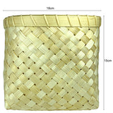 Sahya Dale Bamboo Basket (18cm x 15cm)- Four Corner Square Shape- Multi Purpose- Organic - Hand Made
