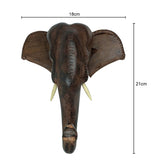 Sahya Dale Wooden Elephant Head Showpiece- Hand Made Rosewood 18cm x 21cm