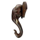 Sahya Dale Wooden Elephant Head Showpiece- Hand Made Rosewood 18cm x 21cm