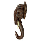 Sahya Dale Wooden Elephant Head Showpiece- Hand Made Rosewood 24 x 28cm