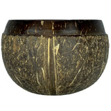 Sahya Dale Coconut Shell Bowl - Top Glossy and Bottom Matte Finish - Salad, Smoothie, Cereal and Ice Cream Bowl, Brown