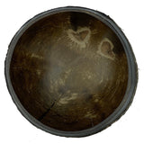 Sahya Dale Coconut Shell Bowl - Top Glossy and Bottom Matte Finish - Salad, Smoothie, Cereal and Ice Cream Bowl, Brown