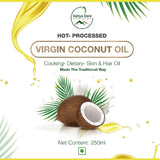 Sahya Dale Hot Processed Virgin Coconut Oil 250ml- (Urukku Velichenna)- 100% Natural and Pure for Hair, Skin & Cooking