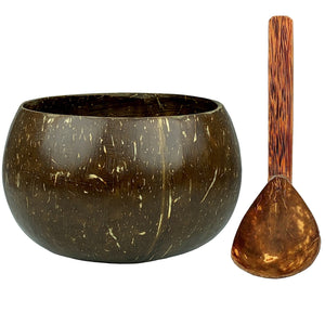 Sahya Dale Coconut Shell Bowl with Spoon - Salad, Smoothie, Cereal, Ice Cream or Buddha Bowl