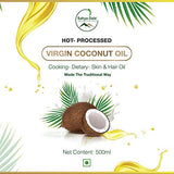 Sahya Dale Hot Processed Virgin Coconut Oil 500ml- (Urukku Velichenna)- 100% Natural and Pure for Hair, Skin & Cooking