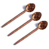 Sahya Dale Coconut Tea Spoon Medium (Pack of 3) - Hand Made - Made from Coconut Shell and Wood