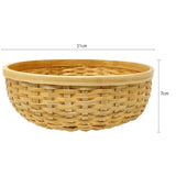 Sahya Dale Bamboo Basket (21cm Diameter) - Multipurpose - Chapati- Paratha - Roti- Hand Made