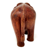 Sahya Dale Wooden Elephant Statue- Hand Made Rose Wood 14cm x 13cm (5inch)