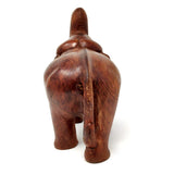Sahya Dale Wooden Elephant Statue- Hand Made - Rose Wood 16cm x 20cm (8inch)