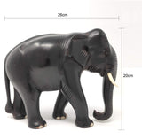 Sahya Dale Wooden Elephant Statue- Hand Made - Made from Mahogany Wood 26cm x 20cm (8inch)