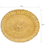 Sahya Dale Bamboo Basket (24cm x 20cm Diameter)- Oval Shape- Multi Purpose- Chapati- Roti- Paratha - Organic - Hand Made - Made from Bamboo