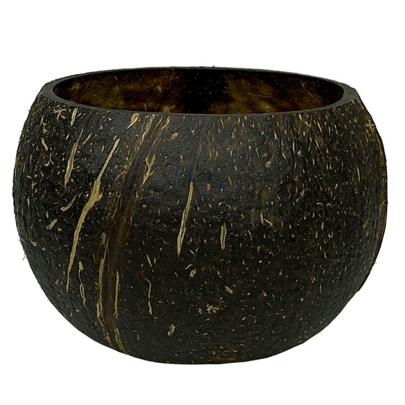 Sahya Dale Coconut Shell Matte Finish Bowl - Salad, Smoothie, Cereal and Ice Cream Bowl, Brown