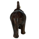 Sahya Dale Wooden Elephant Statue Trunk Up 13 x 15cm- Hand Made - Rosewood 6inch showpiece