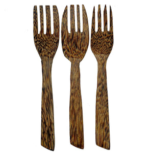 Sahya Dale Coconut Wood Ford (Pack of 3) - Natural - Organic - Hand Made