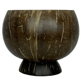 Sahya Dale Coconut Shell Bowl with Base - Hand Made - Salad, Smoothie, Ice Cream or Buddha Bowl