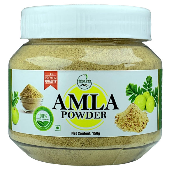 Sahya Dale Amla Powder 150g- 100% Natural Indian Gooseberry Powder- For Hair, Skin and Health- Product of The Western Ghats