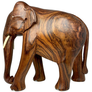 Sahya Dale Wooden Elephant Statue- Hand Made- Rose Wood 27cm x 26cm (10inch)