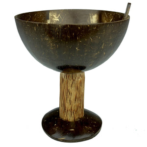 Sahya Dale Coconut Shell Salad Bowl/ Cup with Spoon - Hand Made