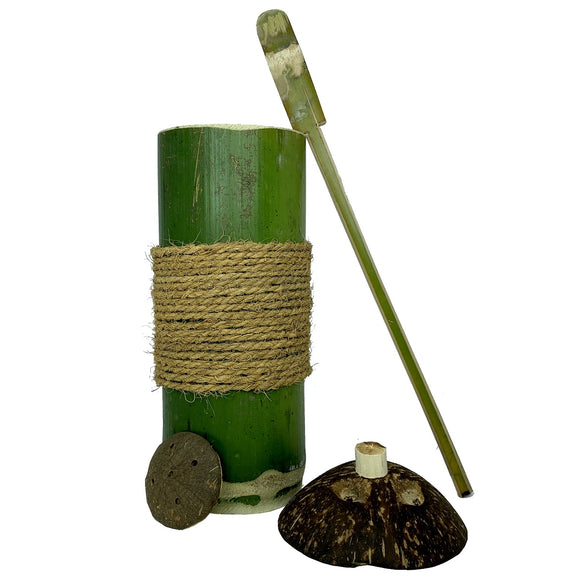 Sahya Dale Bamboo Biriyani Maker/Bamboo Steamer/Bamboo Pipes- Natural- Hand Made - Made from Bamboo & Coconut Shells