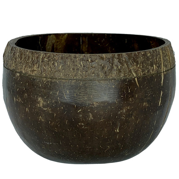 Sahya Dale Coconut Shell Bowl - Top Matte and Bottom Glossy Finish- Salad, Smoothie, Cereal and Ice Cream Bowl