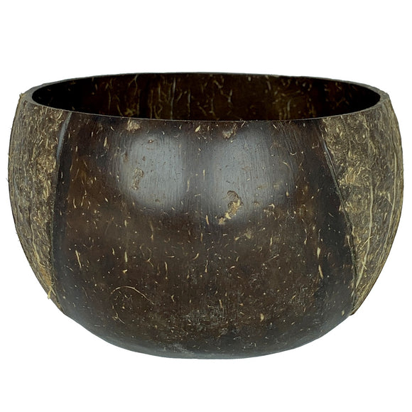 Sahya Dale Coconut Shell Bowl - Matte and Glossy Finish - Salad, Smoothie, Cereal and Ice Cream Bowl, Brown