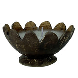 Sahya Dale Coconut Shell Candle/Diya - Decorative Natural Candle with Cotton Wick and Wax- Hand Made