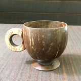 Sahya Dale Coconut Mug - Hand Made - Tea, Coffee or Milk Cup- Made from Coconut Shell and Wood